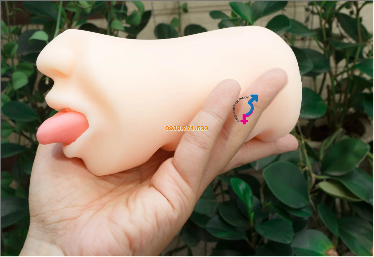 Miệng Giả 3D Silicon TPE Oral Sex Simulator Lưỡi & Răng Chân Thực âm đạo giả orasex