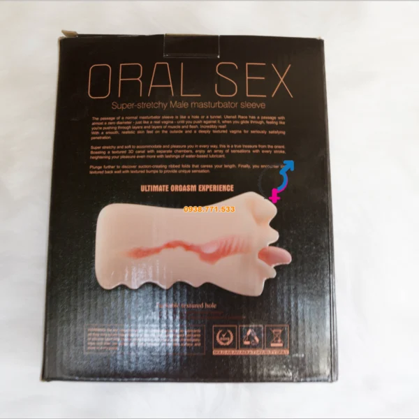 Miệng Giả 3D Silicon TPE Oral Sex Simulator Lưỡi & Răng Chân Thực âm đạo giả orasex