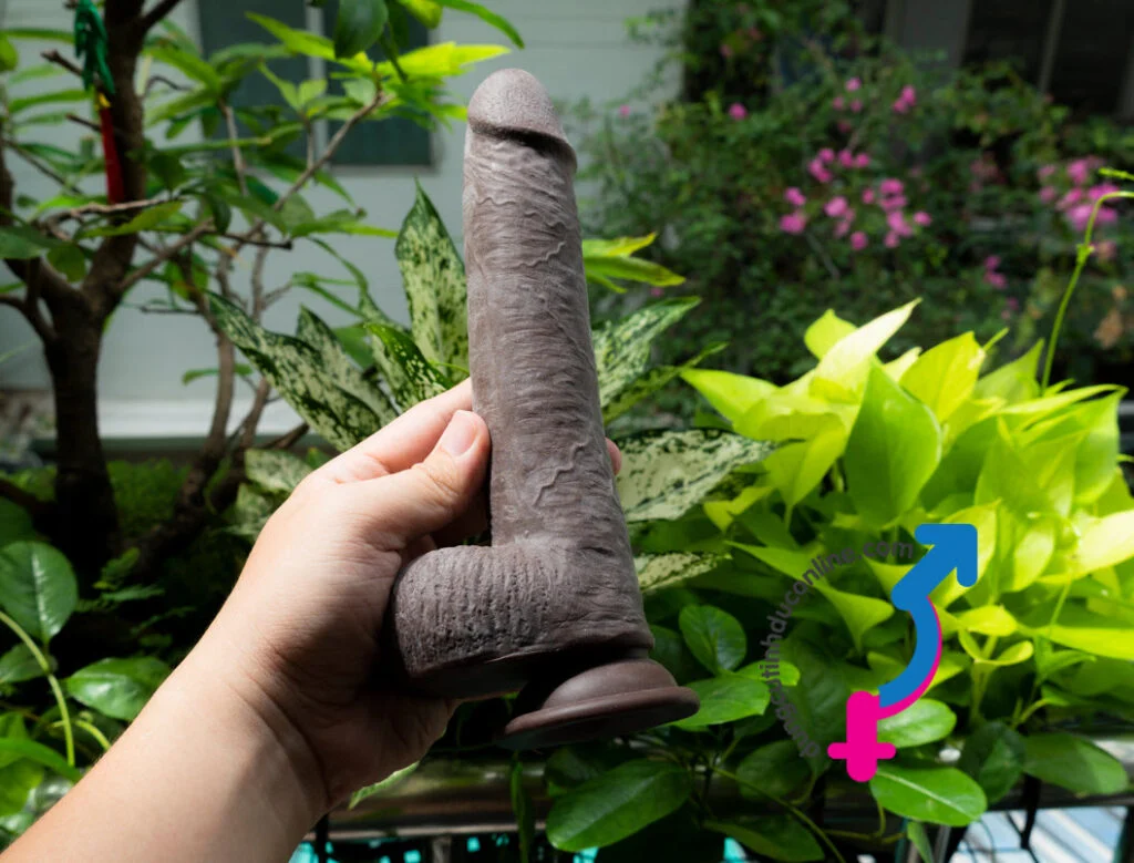 Dương vật giả Lovetoy màu đen uốn cong dễ dàng