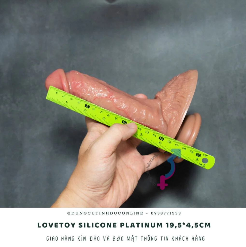 Lưu ý an toàn dương vật giả Lovetoy Platinum Silicone 20cm