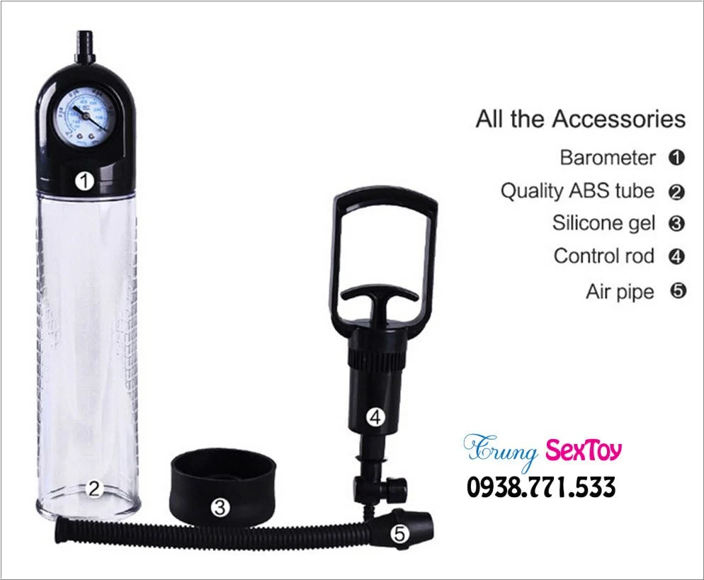 Năm phụ kiện của máy Maxman Sơ đồ năm phụ kiện của máy Maxman gồm đồng hồ ống ABS gel cần bơm ống dẫn khí