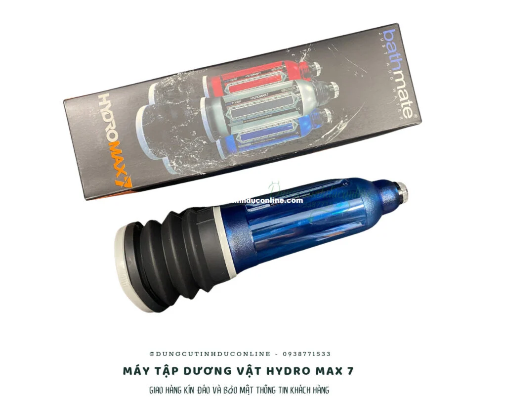 Mặt trước Bathmate Hydromax 7 với ống trong và vạch chia