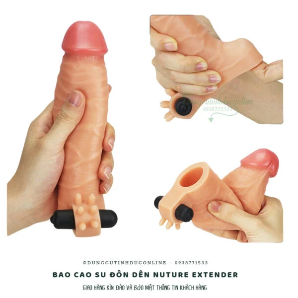 Bao Cao Su Đôn Dên Lovetoy Silicone Nature Extender bao cao su Nuture0Extender 0003 dungcutinhduconline