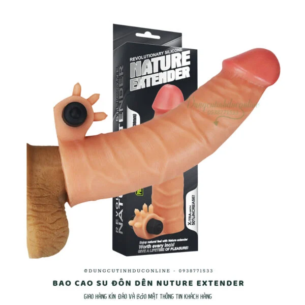 Bao Cao Su Đôn Dên Lovetoy Silicone Nature Extender bao cao su Nuture0Extender 0004 dungcutinhduconline