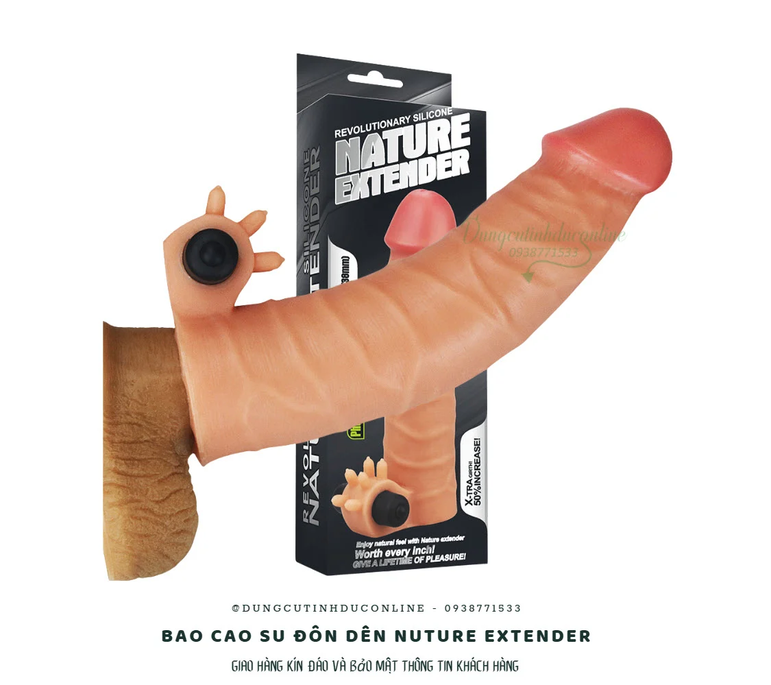 Bao Cao Su Đôn Dên Lovetoy Silicone Nature Extender Bao Cao Su Đôn Dên Lovetoy Silicone Nature Extender - Ảnh 6