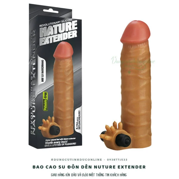 Bao Cao Su Đôn Dên Lovetoy Silicone Nature Extender bao cao su Nuture0Extender 0005 dungcutinhduconline