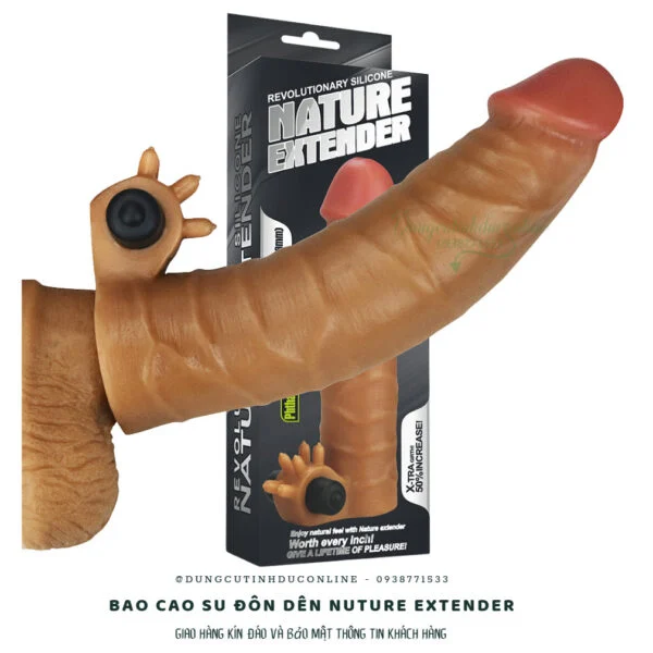 Bao Cao Su Đôn Dên Lovetoy Silicone Nature Extender bao cao su Nuture0Extender 0008 dungcutinhduconline