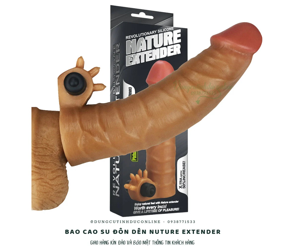 Bao Cao Su Đôn Dên Lovetoy Silicone Nature Extender Bao Cao Su Đôn Dên Lovetoy Silicone Nature Extender - Ảnh 10