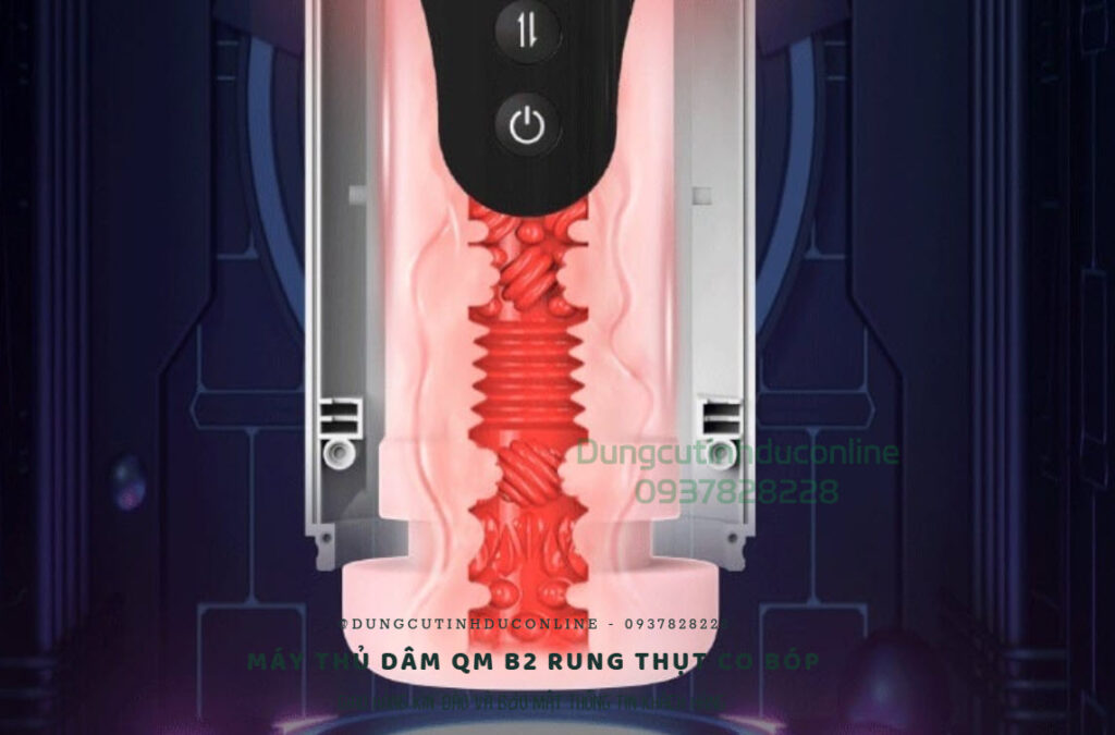 Máy Thủ Dâm QM B2 Rung Thụt Co Bóp