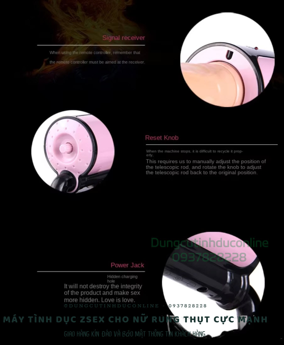Máy Tình Dục ZSEX Rung Thụt Cực Mạnh Có Nhiệt may tinh duc Zsex 0001 Shop Sextoy cho nu