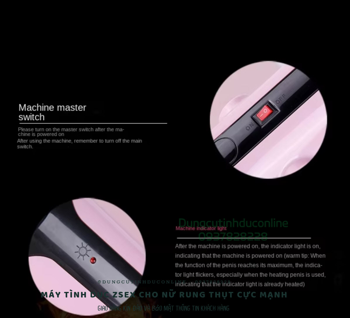 Máy Tình Dục ZSEX Rung Thụt Cực Mạnh Có Nhiệt may tinh duc Zsex 0002 Shop Sextoy cho nu
