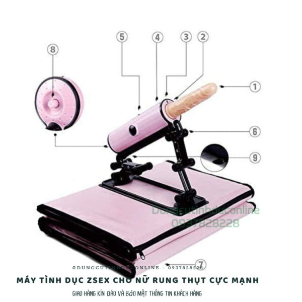 Máy Tình Dục ZSEX Rung Thụt Cực Mạnh Có Nhiệt may tinh duc Zsex 0004 Shop Sextoy cho nu