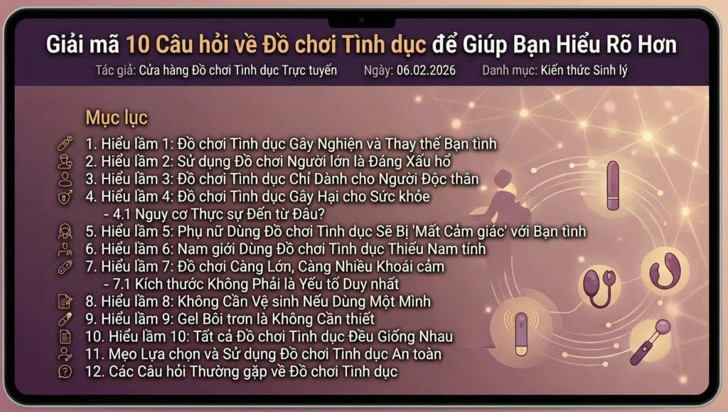 Giải Mã 10 Thắc Mắc Sextoy Giúp Bạn Hiểu Rõ Hơn