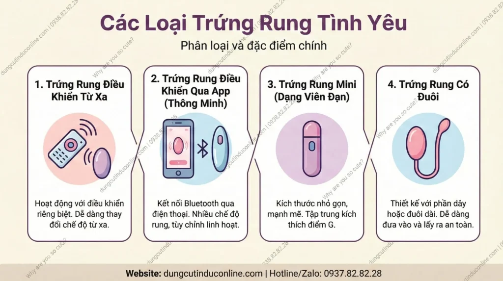 Trứng Rung Tình Yêu Bao Nhiêu Loại, Cách Chọn, Hướng Dẫn Sử Dụng trung rung tinh yeu