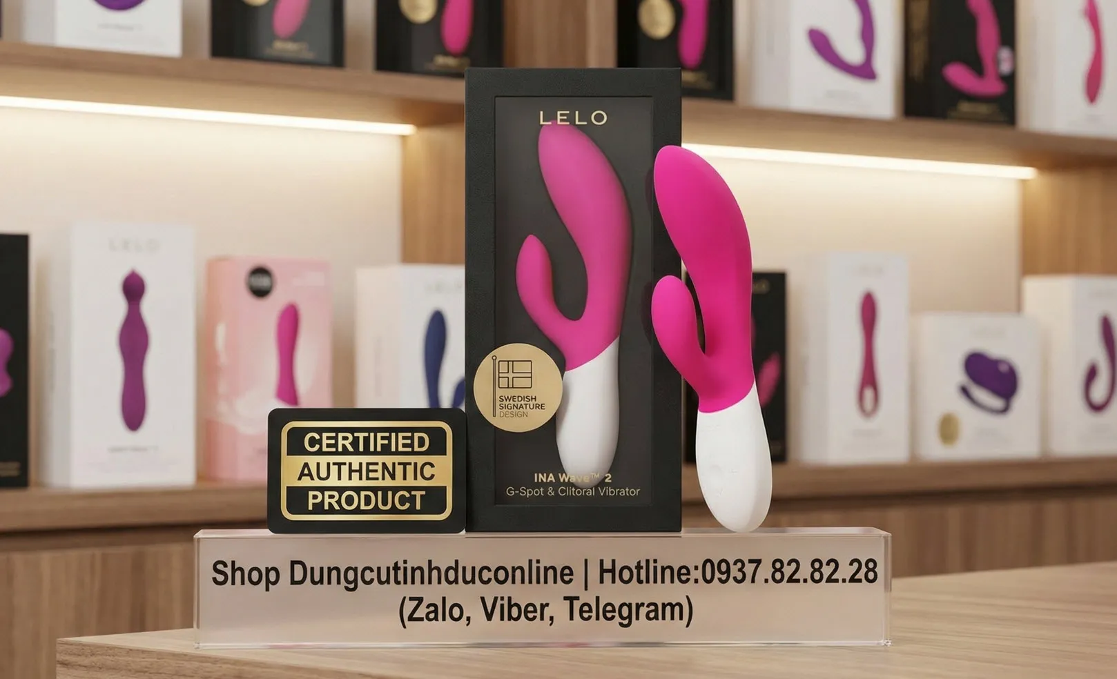 LELO INA Wave 2 Máy Massage Thụy Điển Cao Cấp Công Nghệ WaveMotion