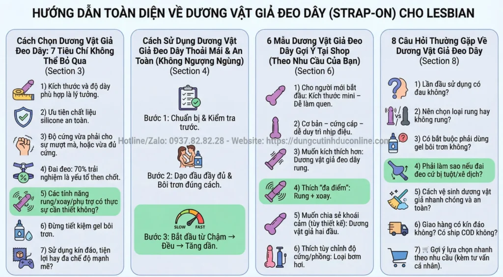 cách sử dụng dương vật giả dây đeo