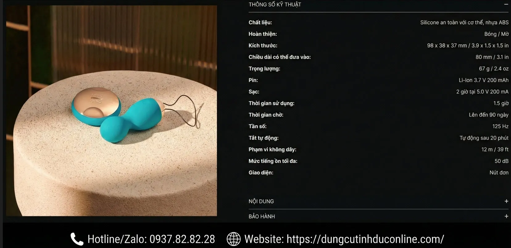 Lelo Hula Bead Trứng Rung Điều Khiển Từ Xa trung rung Lelo Hula Bead 0005 dungcutinhduconline