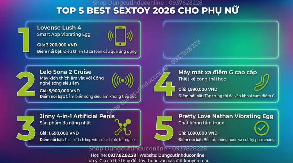 Top 5 sextoy danh cho nu Top 5 sextoy danh cho nu