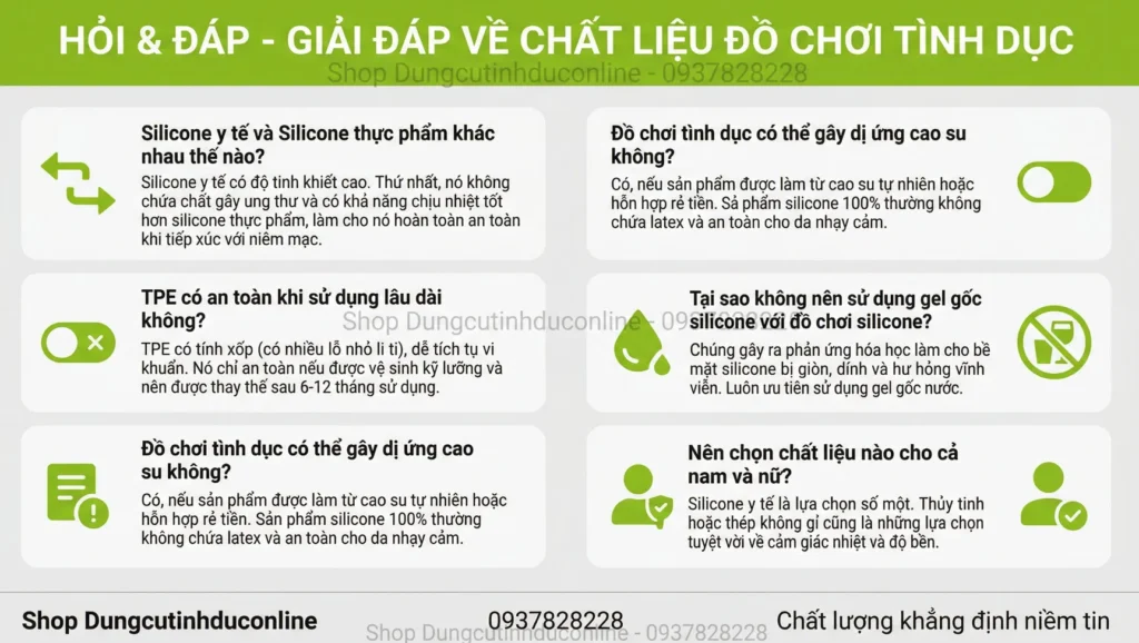 Chất liệu đồ chơi tình dục an toàn Chất liệu đồ chơi tình dục an toàn