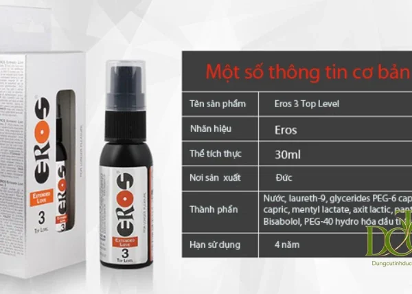 Chai Xịt Eros Extended Love Top Level 3 — 30ml, Sản Xuất Tại Đức, Bảng Thành Phần Rõ Ràng chai xit eros extended love top level 3 30ml 7