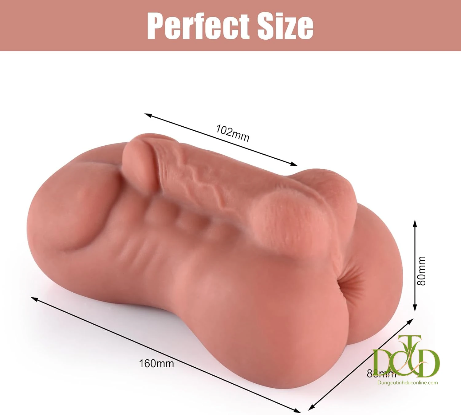 Cốc Thủ Dâm Bán Thân Mini 2 Trong 1, Dildo & Kênh Hậu Môn Cốc Thủ Dâm Bán Thân Mini 2 Trong 1, Dildo & Kênh Hậu Môn - Ảnh 5
