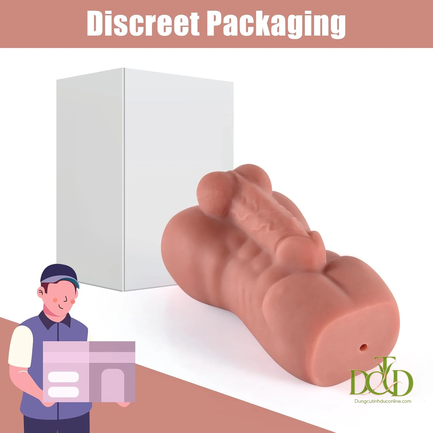Cốc Thủ Dâm Bán Thân Mini 2 Trong 1, Dildo & Kênh Hậu Môn Cốc Thủ Dâm Bán Thân Mini 2 Trong 1, Dildo & Kênh Hậu Môn - Ảnh 6