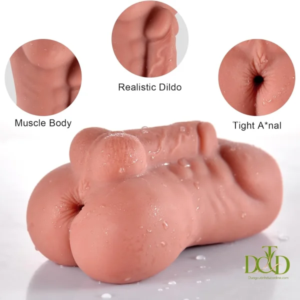 Cốc Thủ Dâm Bán Thân Mini 2 Trong 1, Dildo & Kênh Hậu Môn coc thu dam ban than mini 2 trong 1 6
