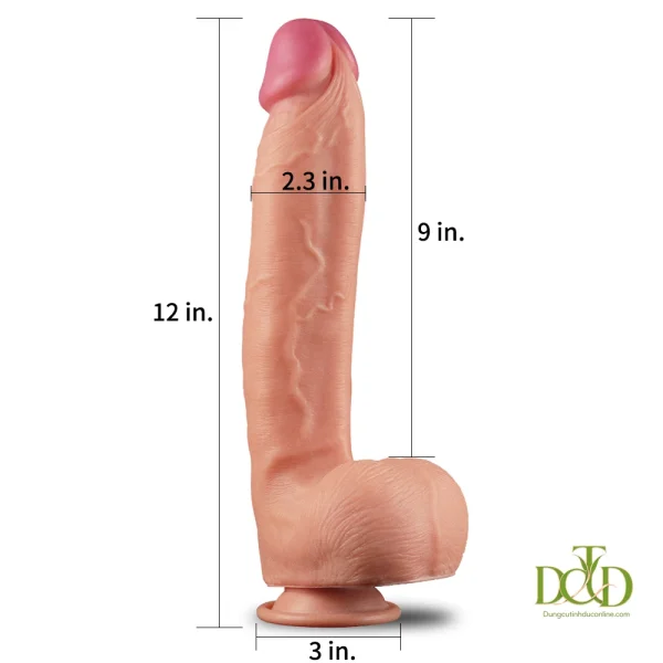 duong vat gia lovetoy nature cock 12 inch platinum 9