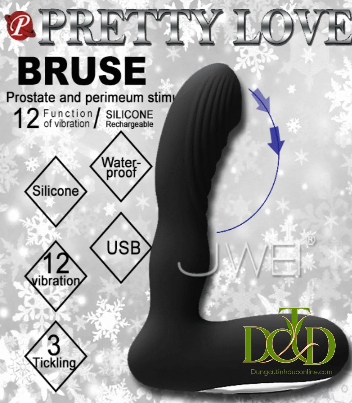 Máy Massage Tuyến Tiền Liệt Pretty Love Bruse, 12 Chế Độ Máy Massage Tuyến Tiền Liệt Pretty Love Bruse, 12 Chế Độ - Ảnh 5