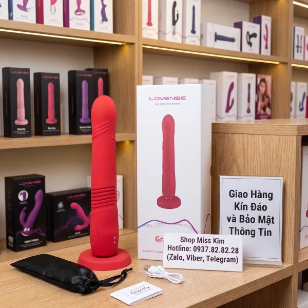 Lovense Gravity - Dildo Rung Thụt Tự Động, Đế Hút duong vat gia lovense gravity 10