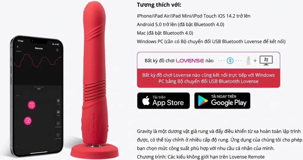 Đóng gói kín đáo Lovense Gravity Đóng gói kín đáo Lovense Gravity