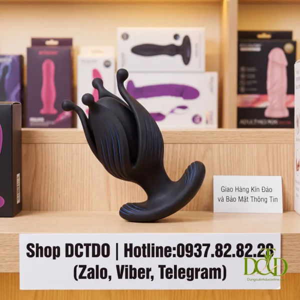Butt Plug Cánh Hoa Xoay 360 Độ: Điện Thoại Thành Tay Cầm, 5 Kiểu Chơi Trong Một App butt plug hau mon triton canh hoa xoay 360 ket noi app 01